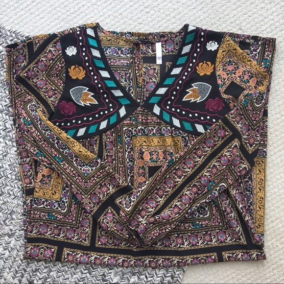 Xhilaration - Long Sleeve Embroidered Maxi Dress - Picture 2 of 8